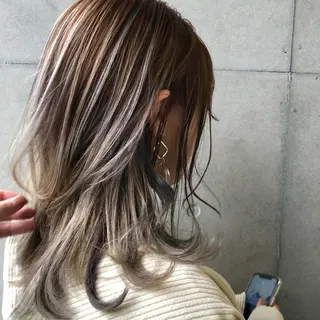 セミロング カラー 柔らかカラー🫧🌱 ナナコのヘアスタイル