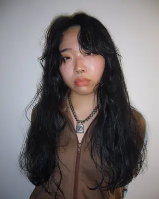 ロング カラー ケアパーマ/ケアブリ ーチdaisukeのヘアスタイル