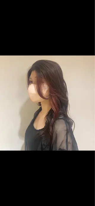 ロング カラー ヘアアレンジ 🥀寒色女神 山口玲奈🥀のヘアスタイル