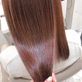 ロング 三箇島陽香/髪質改善 クロスパーマ縮毛矯正のヘアスタイル