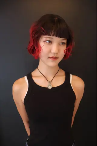 ミディアム カラー ヘアアレンジ @kyoniyy KYONIのヘアスタイル