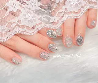 ネイル 23時まで❤︎韓国、 ワンホンネイルのネイルデザイン