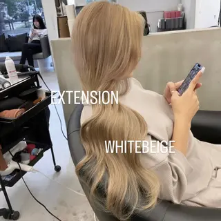 ロング カラー エクステ🩵ブリーチ 韓国ヘア🩵KAEのヘアスタイル