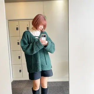 ショート カラー AIconic nagoya所属・縮毛矯正/ レイヤー/ミディアムのヘアスタイル