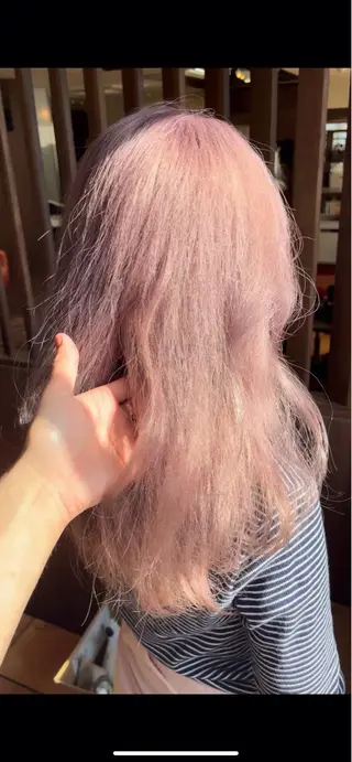 ロング カラー 髪質改善ｶﾗｰ ｹｱﾌﾞﾘｰﾁ/ﾀﾑのヘアスタイル