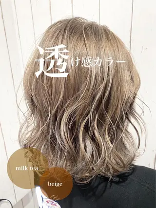 セミロング カラー パーマ ヘアアレンジ RecheRche【池袋】所属・👑指名率No.1 👑坂口飛翔のヘアスタイル