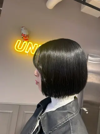 ミディアム カラー パーマ ヘアアレンジ メンズ キッズ ブリーチなしカラー/ ブラウン/レイヤーのヘアスタイル