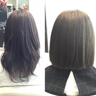 ミディアム セミロング カラー Re:ta KANZOのヘアスタイル