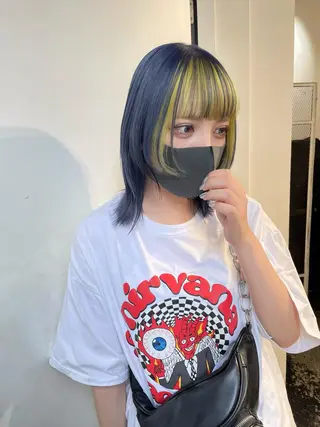 ミディアム カラー パーマ ヘアアレンジ メンズ キッズ ネイル マツエク・マツパ アイブロウ 艶ハイトーン/ヘア アレンジAYAKAのヘアスタイル