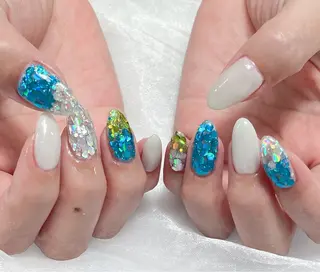 ネイル candy nail 韓国風ワンホンネイルのネイルデザイン