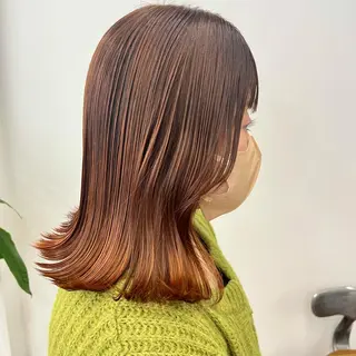 ミディアム カラー ヘアアレンジ HIROKO / 透明感暖色カラー🎀のヘアスタイル