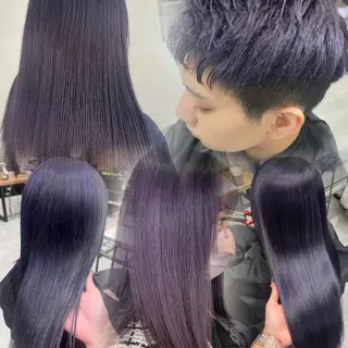 カラー RIO🩶NEXT/ エクステ/ハイトーンのヘアスタイル