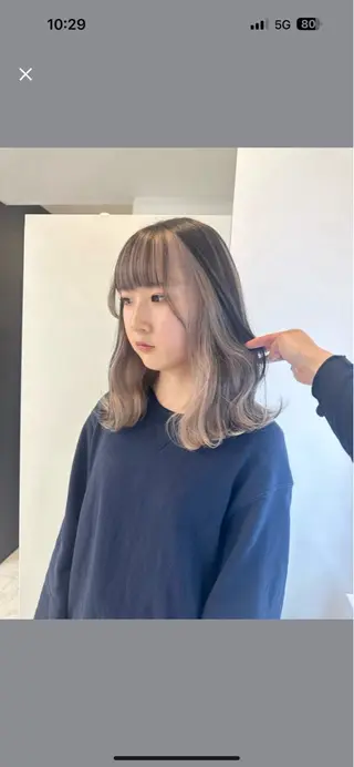 ミディアム カラー salowin原宿iori所属・💋ハイトーンデザイ ンヘア💋A'nyuのヘアスタイル