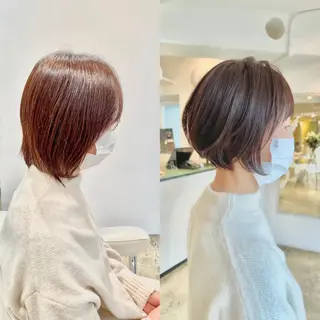 ショート カラー ショート/ボブ/縮毛 三上達大のヘアスタイル