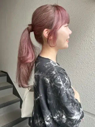 ロング カラー ヘアアレンジ カラーパティシエ facce🌼ikoのヘアスタイル