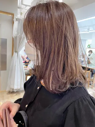 ミディアム カラー 🤎ベージュカラー 🐶メンズパーマのヘアスタイル