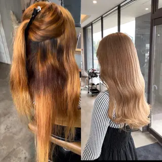 ロング カラー 各務原/カラー/ブリ ーチお任せください！のヘアスタイル