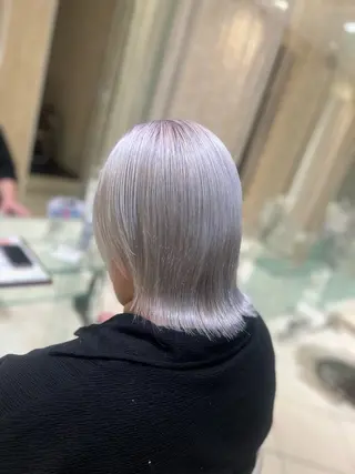 ショート カラー ボブ/ハイトーン髪質 改善/越谷✨クラモチのヘアスタイル