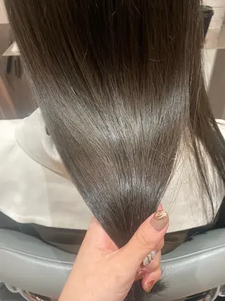 ロング カラー ヘアアレンジ オリーブ透明感カラー 表参道/MIKUのヘアスタイル