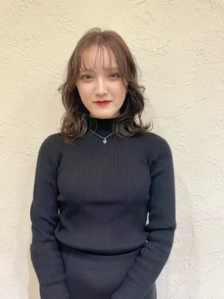 ミディアム カラー ハイトーン/デザイン カラー/るいのヘアスタイル