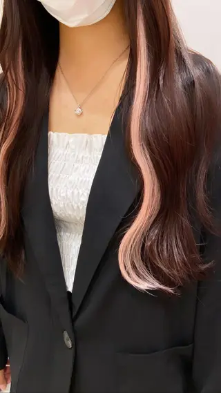 ロング カラー 新宿/韓国ヘア 中明度カラー/かやのヘアスタイル