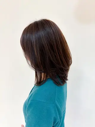 セミロング 石平 暖のヘアスタイル