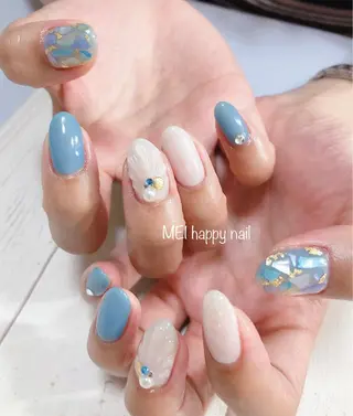 ネイル 北浦和 自爪育成ケアのネイルデザイン