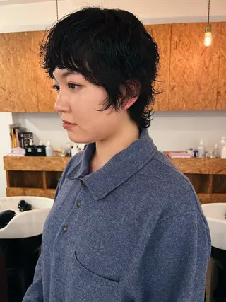 ショート 暖色/パーマ 🌼クニトウメイのヘアスタイル