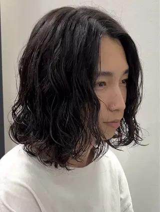 パーマ メンズ 小尾 優然のヘアスタイル