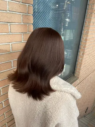 ミディアム カラー ボブヘアカット Rikapi❤️のヘアスタイル
