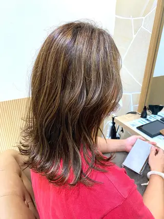 ミディアム 坂井 茅聖のヘアスタイル