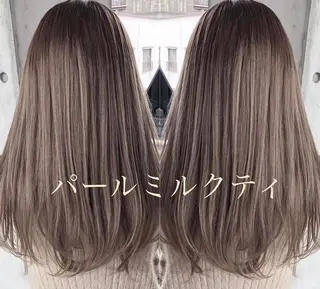 セミロング カラー テトネ タカシのヘアスタイル