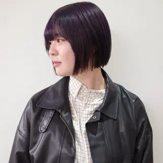 ミディアム カラー nonoka オリーブ/グレージュのヘアスタイル