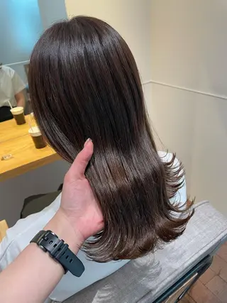 セミロング カラー gotoday　shaire　saron所属・miu. ボブ/透け感カラーのヘアスタイル