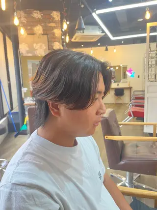 ショート パーマ メンズ 韓国風メンズ/毛流れ ヘアなら須田龍世のヘアスタイル