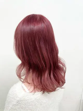 ミディアム カラー 🩵ハイトーン 美咲🩵のヘアスタイル