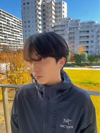 ショート カラー メンズ 増田 伯のヘアスタイル