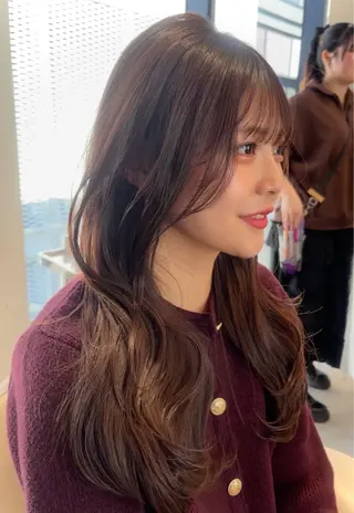 セミロング 韓国風🦋🦋モテ ヘアMIKU/表参道のヘアスタイル