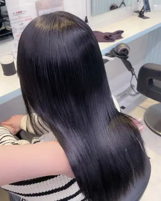 ロング 🩵透明感カラー× 美髪矯正ボブ🩵のヘアスタイル