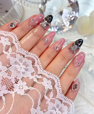 ネイル 23時まで❤︎韓国、 ワンホンネイルのネイルデザイン