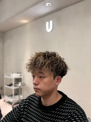 ショート カラー パーマ メンズ MEN’S SALON HAVANA所属・渋谷/スパイキー /フェード/千尋のヘアスタイル
