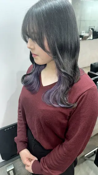 ミディアム カラー ✨最安値✨エクステ カラー🌼つきな🌼のヘアスタイル