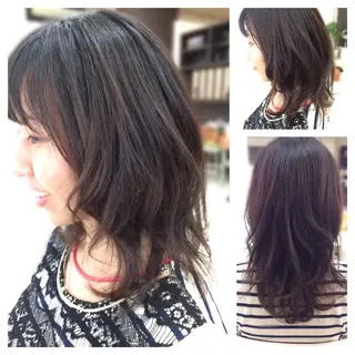 セミロング いけだ ゆうのヘアスタイル