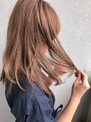 ミディアム カラー 【1日2名様限定】 AFLOAT白川雄副のヘアスタイル