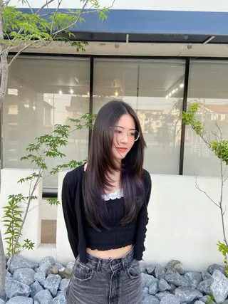 ロング 🍎韓国カラー licoris寛菜のヘアスタイル