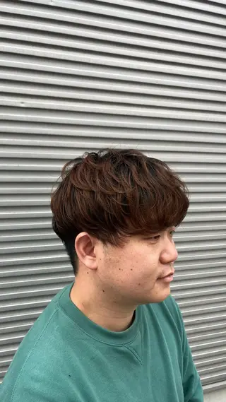 メンズ ベージュカラー⌇﻿ くびれヘア.𐙚心音のヘアスタイル