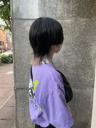 ミディアム カラー tomo🍒パーマ ハイトーン似合わせのヘアスタイル