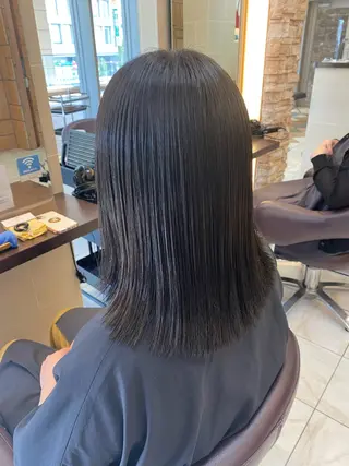 セミロング ⭐️透明感カラー/ パーマ⭐️宮野翔のヘアスタイル