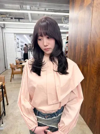 セミロング カラー パーマ 💖美髪矯正💖 辻未侑のヘアスタイル