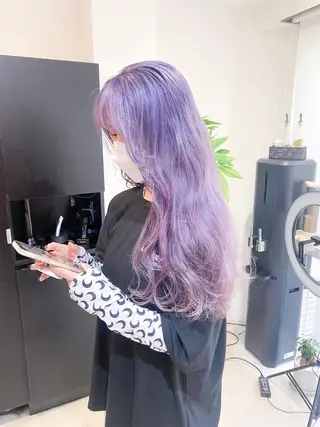 ロング カラー ROIS表参道所属・ケアブリーチ/ ブリーチ/Kazuoのヘアスタイル